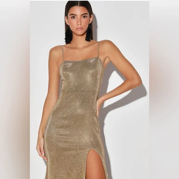 slim fit dress slacks Tuscany Maxi Slip Dress, in Rose Gold Luxe Satin